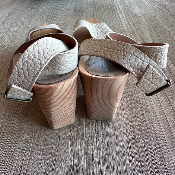 Free People Pasadena Wooden Platform Clog Sandals Womens 10 / EU 41 EUC - Picture 6 of 12